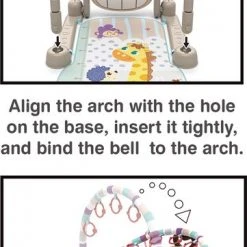 Wannahave Muziek Baby Mat Met Speeltjes En Piano Voor Baby 0-2 Jaar - Babymat - Baby Speelmat - Interactief Speelmat -Babygyms || hobbelfiguren || vormenstoven Winkel 361x840