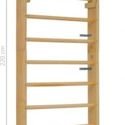 VidaXL Wandklimrek 80x55x220 Cm Hout -Babygyms || hobbelfiguren || vormenstoven Winkel 381x840