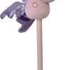 Merkloos Roze Eenhoorn Stokpaardje Met Geluid 68 Cm Voor Kinderen - Pegasus Unicorns - Stokpaarden Met Hoorns - Paarden/pony Liefhebbers - Actief Buitenspeelgoed Voor Jongens/meisjes/kinderen