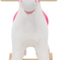 VidaXL Hobbeldier Eenhoorn 65x32x58 Cm Pluche Wit En Roze -Babygyms || hobbelfiguren || vormenstoven Winkel 420x840