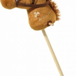 Merkloos Pluche Stokpaard Bruin Met Geluid 110 Cm - Speelgoed - Actief Spelen - Paard/pony Speelgoed