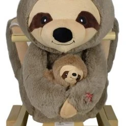 Infantastic Hobbelpaard - Hobbeldier - Schommelpaard - Vanaf 10 Maanden - Met Geluid - 61 X 32 X 52 Cm - Pluche - Bruin -Babygyms || hobbelfiguren || vormenstoven Winkel 522x840 1