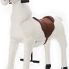 Animal Riding Paard Snowy Wit X-Large - Rijdend Paardenspeelgoed - Paardenspeelgoed - Zadelhoogte 78 CM - Verstelbaar Pedaal 3 Standen - Afneembaar Zadel.