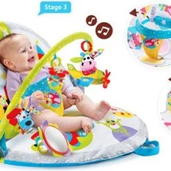 Yookidoo Baby Speelkleed Babysitter Gymotion Lay To Sit-Up Play Met Bogen -Babygyms || hobbelfiguren || vormenstoven Winkel 550x301