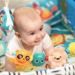 Lionelo Anika Plus Multicolor - Babygym - 2 In 1 Speelkleed - 5 Speelgoed -Babygyms || hobbelfiguren || vormenstoven Winkel 550x309 20