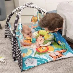 Lionelo Anika Plus Multicolor - Babygym - 2 In 1 Speelkleed - 5 Speelgoed -Babygyms || hobbelfiguren || vormenstoven Winkel 550x309 21