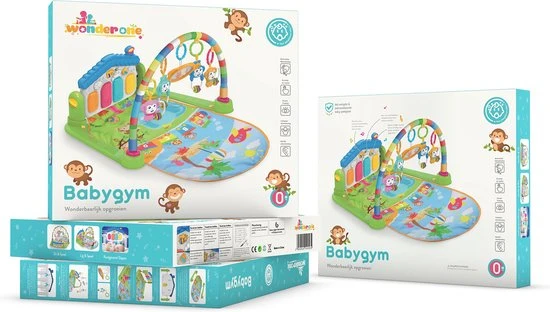 WonderOne - BabyGym | 3-in-1 Speelmat | Speelkleed | Speeltapijt | Baby Speelgoed | Activity Center | Met Boog – Piano – Extra Stevig 8 WonderOne - BabyGym | 3-in-1 Speelmat | Speelkleed | Speeltapijt | Baby Speelgoed | Activity Center | Met Boog – Piano – Extra Stevig - Afbeelding 8