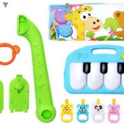 Levanzo Babygym - 3 In 1 Speelmat Met Piano - Activity Gym - Speelkleed Met Boog - Kick And Play - Blauw -Babygyms || hobbelfiguren || vormenstoven Winkel 550x322 1