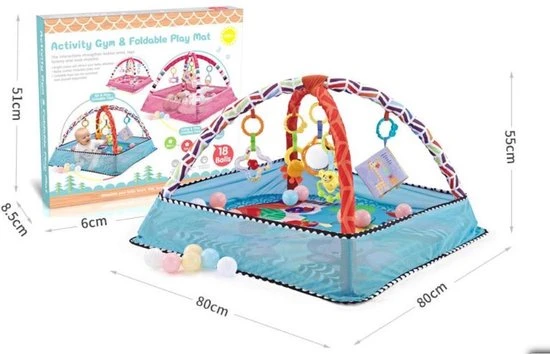 Toys&stuff Babygym- Baby Speelkleed – Baby Speelgoed – Baby Speelmat - Zwart - Cadeau 4 Toys&stuff Babygym- Baby Speelkleed – Baby Speelgoed – Baby Speelmat - Zwart - Cadeau - Afbeelding 4