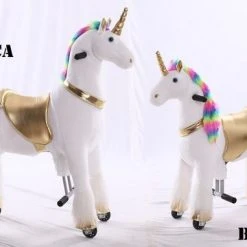 Kids-Horse Rijdend Speelgoed Unicorn - Bobbie TB-2020S - Regenboog -Babygyms || hobbelfiguren || vormenstoven Winkel 550x360 4