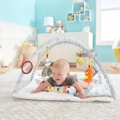 Fisher-Price Baby Gym - Speelmat Met 21 Zintuigelijke Ontdekkingsspeeltjes -Babygyms || hobbelfiguren || vormenstoven Winkel 550x364