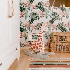 Childhome Hobbelfiguur Giraf Hout 69 Cm Wit/grijs -Babygyms || hobbelfiguren || vormenstoven Winkel 550x366 176