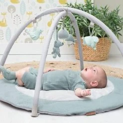 Baby's Only Rond Baby Speelkleed Met Boog - Baby Gym - Playmat - Speelmat - Stonegreen/Mint/Wit - 87 Cm - Gebreide Figuurtjes -Babygyms || hobbelfiguren || vormenstoven Winkel 550x366 42