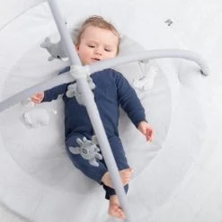 Baby's Only Rond Baby Speelkleed Met Boog - Baby Gym - Playmat - Speelmat - Zilvergrijs/Grijs/Wit - 87 Cm - Gebreide Figuurtjes -Babygyms || hobbelfiguren || vormenstoven Winkel 550x367 14