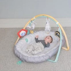 Taf Toys Babynestje En Babygym In 2 In 1 Met Afneembare Bogen En Speeltjes - Met Licht En Afneembaar Muziekdoosje -Babygyms || hobbelfiguren || vormenstoven Winkel 550x367 5