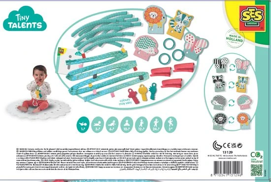 SES Tiny Talents - Sense Around Activiteiten Ring - Speelring - Inclusief Ringen, Contrastkaartjes En Bijtsleutels 7 SES Tiny Talents - Sense Around Activiteiten Ring - Speelring - Inclusief Ringen, Contrastkaartjes En Bijtsleutels - Afbeelding 7