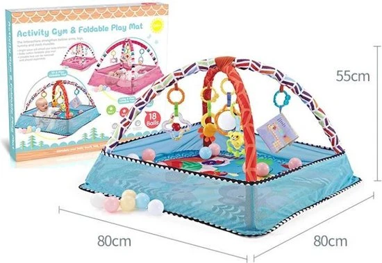 Toys&stuff Babygym- Baby Speelkleed – Baby Speelgoed – Baby Speelmat - Zwart - Cadeau 2 Toys&stuff Babygym- Baby Speelkleed – Baby Speelgoed – Baby Speelmat - Zwart - Cadeau - Afbeelding 2