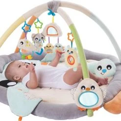 Playgro Snuggle Me Penguin Tummy Time Gym - Babygym Met Buikligkussen - Speelkleed - Speeltapijt -Babygyms || hobbelfiguren || vormenstoven Winkel 550x382