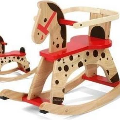 Janod - Janod Schommelpaard Caramel -Babygyms || hobbelfiguren || vormenstoven Winkel 550x388 5