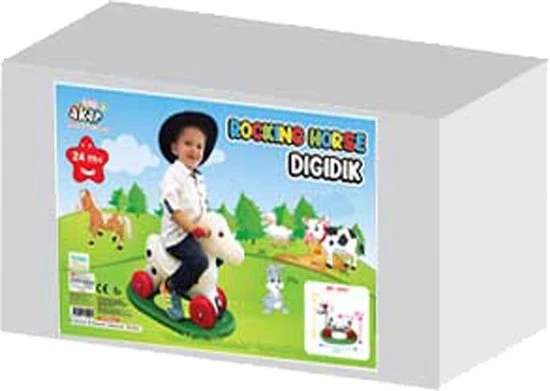 Akar Toys - Rocking Horse – Speelgoed/ Speelgoed 2 Jaar – Hobbelpaard / Hobbeldier / Schommelpaard - Wit/Groen/Rood – 49x57cm 5 Akar Toys - Rocking Horse – Speelgoed/ Speelgoed 2 Jaar – Hobbelpaard / Hobbeldier / Schommelpaard - Wit/Groen/Rood – 49x57cm - Afbeelding 5