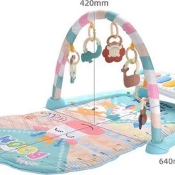 DARENCI DARE Darenci Babygym - Speeltjes En Piano Voor Baby 0-1 Jaar - Babymat - Baby Speelmat - Interactief Speelmat - Multicolor