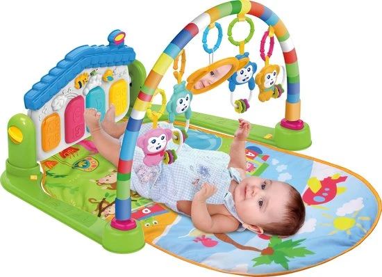 WonderOne - BabyGym | 3-in-1 Speelmat | Speelkleed | Speeltapijt | Baby Speelgoed | Activity Center | Met Boog – Piano – Extra Stevig 3 WonderOne - BabyGym | 3-in-1 Speelmat | Speelkleed | Speeltapijt | Baby Speelgoed | Activity Center | Met Boog – Piano – Extra Stevig - Afbeelding 3