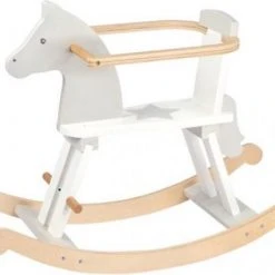 Goki Hobbelpaard Junior Hout 78 Cm Wit/grijs -Babygyms || hobbelfiguren || vormenstoven Winkel 550x399 8