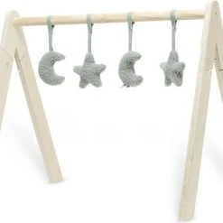 Jollein Babygym Speeltjes - Moon - Ash Green - 4 Stuks -Babygyms || hobbelfiguren || vormenstoven Winkel 550x416 2