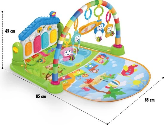 WonderOne - BabyGym | 3-in-1 Speelmat | Speelkleed | Speeltapijt | Baby Speelgoed | Activity Center | Met Boog – Piano – Extra Stevig 7 WonderOne - BabyGym | 3-in-1 Speelmat | Speelkleed | Speeltapijt | Baby Speelgoed | Activity Center | Met Boog – Piano – Extra Stevig - Afbeelding 7