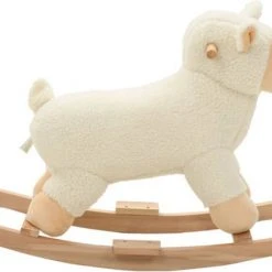 VidaXL Hobbeldier Schaap 78x34x58 Cm Pluche Wit -Babygyms || hobbelfiguren || vormenstoven Winkel 550x420 10