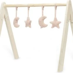 Jollein Babygym Speeltjes - Moon - Pale Pink - 4 Stuks -Babygyms || hobbelfiguren || vormenstoven Winkel 550x421 3
