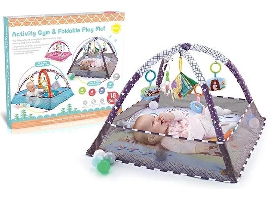 Toys&stuff Babygym- Baby Speelkleed – Baby Speelgoed – Baby Speelmat - Zwart - Cadeau 1 Toys&stuff Babygym- Baby Speelkleed – Baby Speelgoed – Baby Speelmat - Zwart - Cadeau