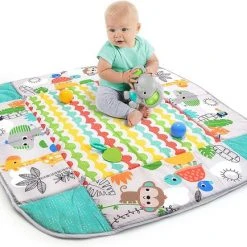 Babygym, Baby Cadeau - Jongen & Meisje, Dierenvriendjes Speelmat, Interactief Speelgoed - Multikleuren. -Babygyms || hobbelfiguren || vormenstoven Winkel 550x434 5