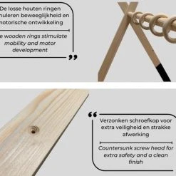 Skodie Babygym - Houten Baby Speelgoed - Handgemaakt - Speelboog - Duurzaam - Vanaf 0 Maanden -Babygyms || hobbelfiguren || vormenstoven Winkel 550x445 1