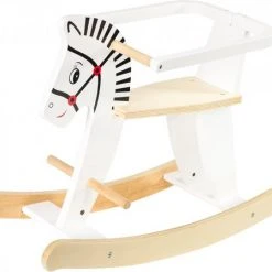 Mamabrum Houten Hobbelpaard - Wit - Hobbel Paard / Dier Schommelpaard Hobbeldier Wip Schommeldier Hout - 1 2 3 4 Jaar - Hobbelfiguur Baby Hobbeldieren Schommelpaardje Schommeldieren