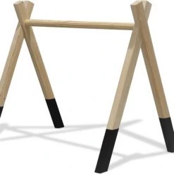 Toddie.nl Houten Babygym Zwart, Zonder Hangers (apart Verkrijgbaar), Tipi Vorm Massief Hout