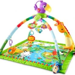 Babygym, Baby Cadeau - Jongen & Meisje, Dierenvriendjes Speelmat, Interactief Speelgoed – Multikleuren -Babygyms || hobbelfiguren || vormenstoven Winkel 550x453 6