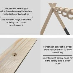 Skodie Babygym - Houten Baby Speelgoed - Handgemaakt - Speelboog - Duurzaam - Vanaf 0 Maanden -Babygyms || hobbelfiguren || vormenstoven Winkel 550x458 3
