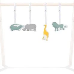 Jollein Babygym Speeltjes - Safari - 4 Stuks -Babygyms || hobbelfiguren || vormenstoven Winkel 550x458 9
