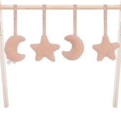 Jollein Babygym Speeltjes - Moon - Pale Pink - 4 Stuks
