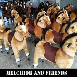 Kids-Horse Rijdend Speelgoed Paard - Melchoir TB-2007M - Bruin -Babygyms || hobbelfiguren || vormenstoven Winkel 550x461 6