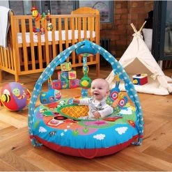 Babygym, Baby Cadeau - Jongen & Meisje, Dierenvriendjes Speelmat, Interactief Speelgoed – Multikleuren -Babygyms || hobbelfiguren || vormenstoven Winkel 550x464 3
