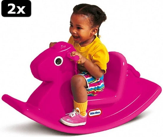 2x Little Tikes 1673 Hobbelpaard Roze 1 2x Little Tikes 1673 Hobbelpaard Roze
