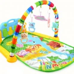 Merkloos Gele Babygym - Speelmat Met Piano - Activity Gym - Speelkleed Met Boog