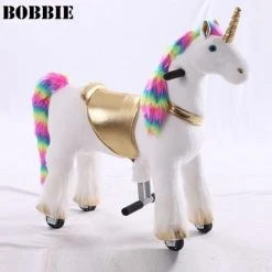 Kids-Horse Rijdend Speelgoed Unicorn - Bobbie TB-2020S - Regenboog