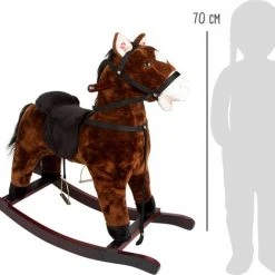 Small Foot Company Small Foot Hobbelpaard Junior 74 X 30 Cm Plunche/staal/hout Bruin -Babygyms || hobbelfiguren || vormenstoven Winkel 550x469 10