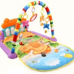Merkloos Paarse Babygym - Speelmat Met Piano - Activity Gym - Speelkleed Met Boog