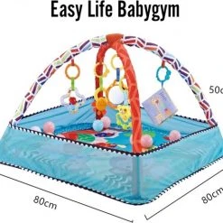 Easy Life Babygym - Speelkleed - Speeltapijt- Baby Speelgoed - Blauw -Babygyms || hobbelfiguren || vormenstoven Winkel 550x473 4