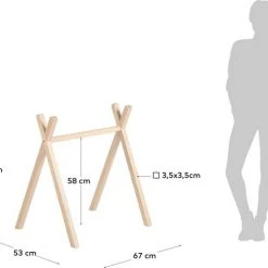 Kave Home - Maralis Tipi Babytrainer Van Massief Beukenhout -Babygyms || hobbelfiguren || vormenstoven Winkel 550x477 3