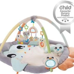 Playgro Snuggle Me Penguin Tummy Time Gym - Babygym Met Buikligkussen - Speelkleed - Speeltapijt -Babygyms || hobbelfiguren || vormenstoven Winkel 550x482